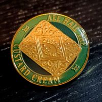 All Hail The Custard Cream - Enamel Badge
