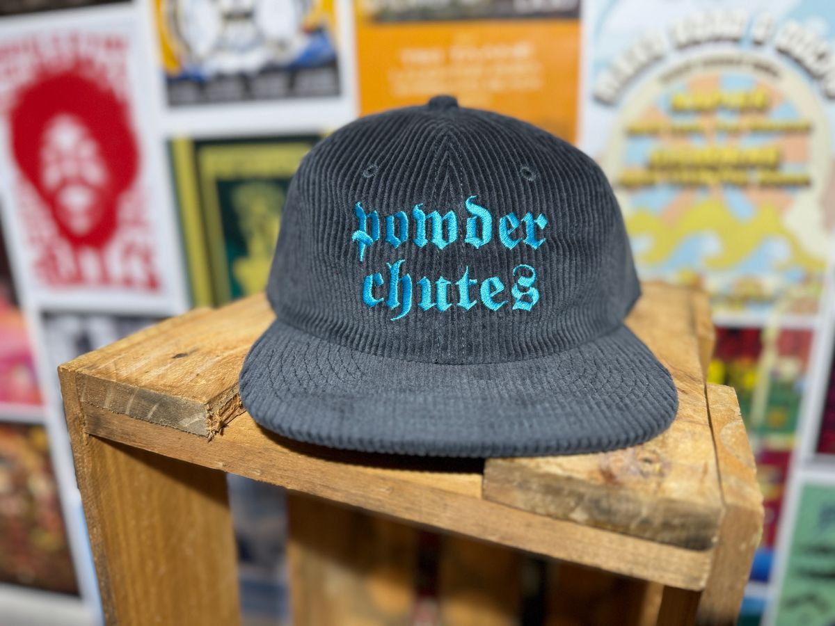 Petrol Blue Corduroy Cap with Blue Logo