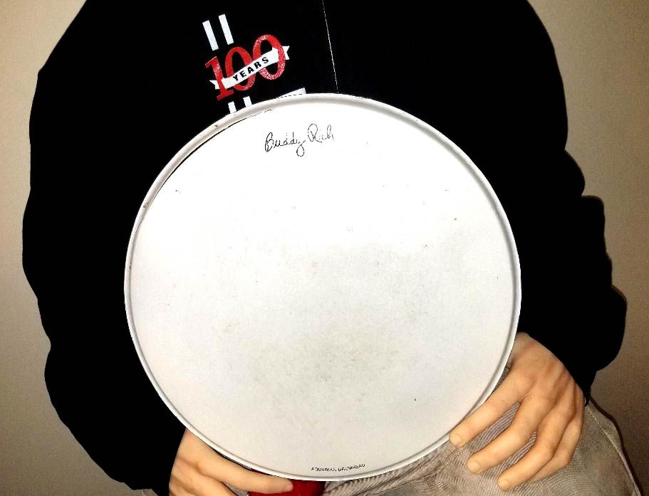 Buddy Rich Band Performance played drum heads 
