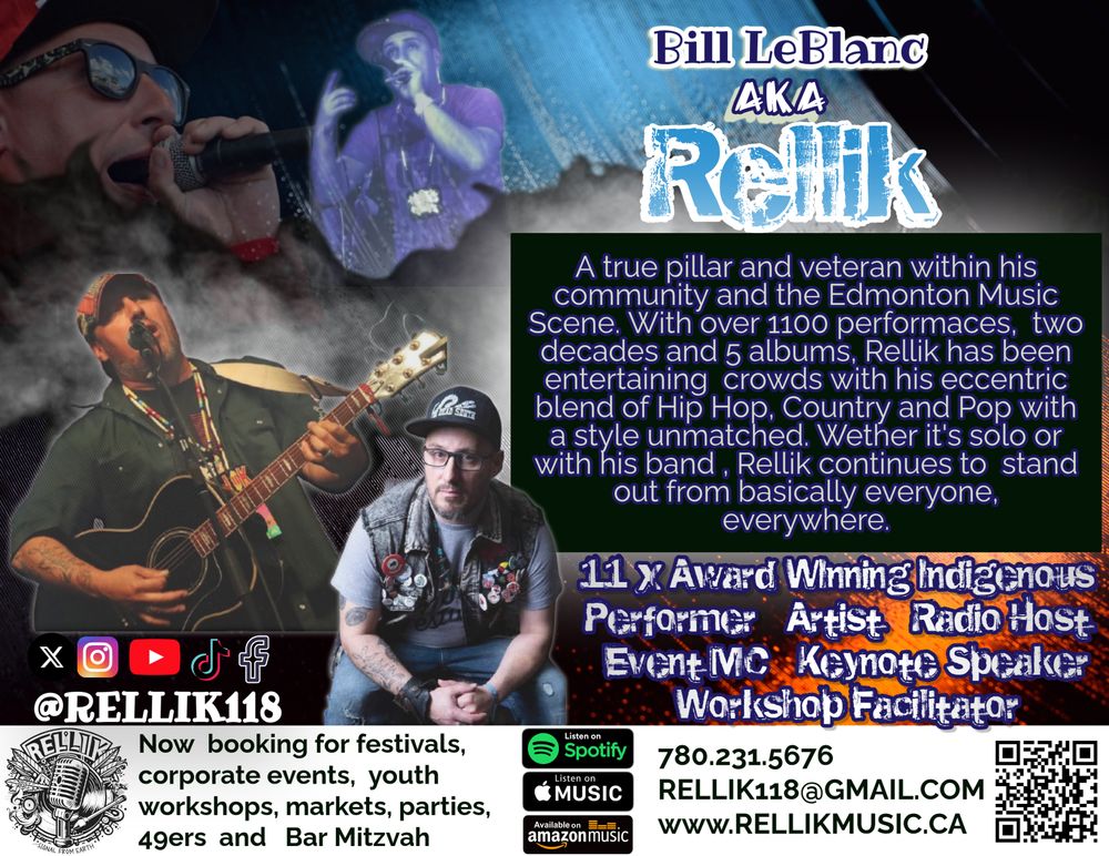 Indigenous Edmonton Booking Entertainment Metis First Nations Country Hip Hop  YEG Alberta 