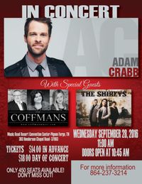 Music Road Convention Ctr. w/ Adam Crabb & The Shireys