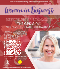 Women in Business International Women's Day Event featuring Guest Speaker Karen Jacobsen