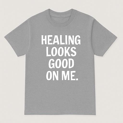 Healing Looks Good On Me T-Shirt👕 (Gray)