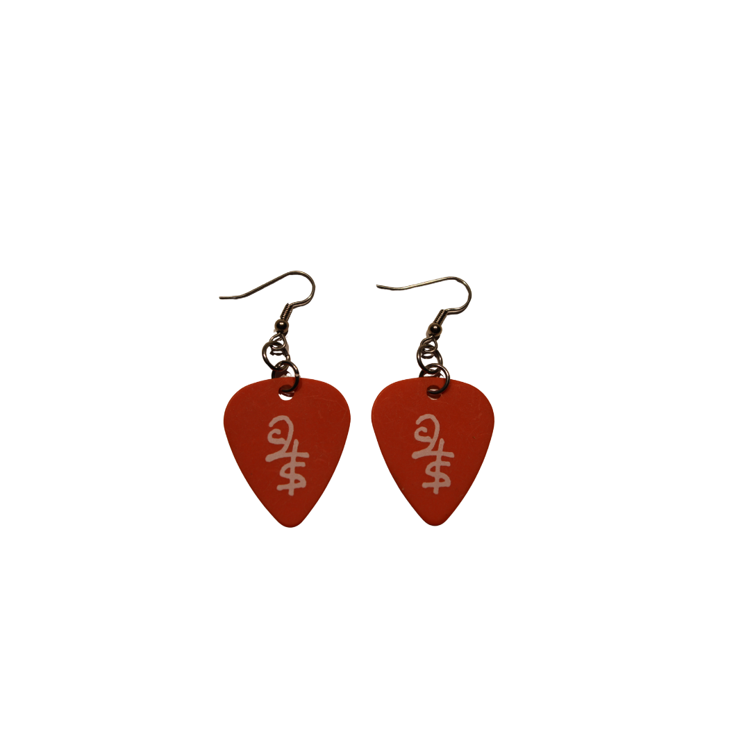 Commit to the Song single pick pair of earrings RED