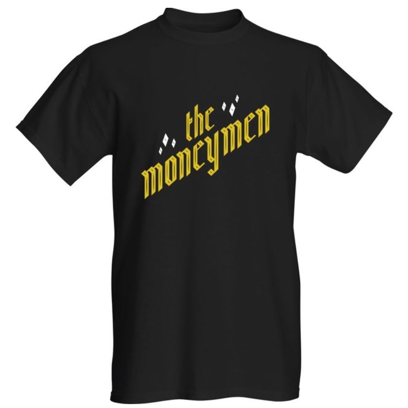 The Moneymen "Gold Script" black T-shirt