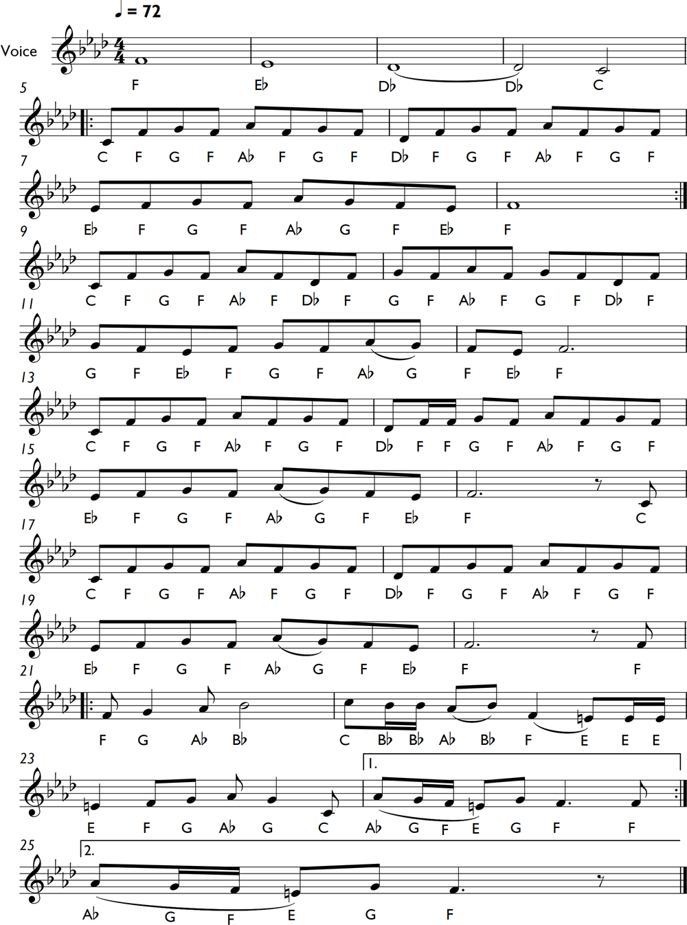 Note names score for Intercession by Aashiqalrasul