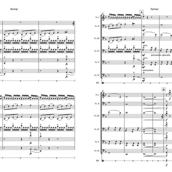 Spring! - Cello Ensemble (in 6 parts)
