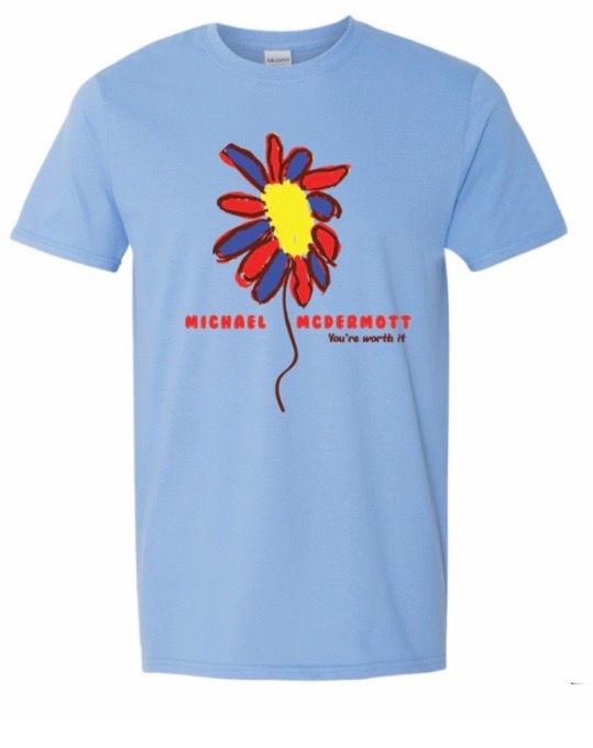 Flower You’re Worth It T-Shirt (Blue or White)