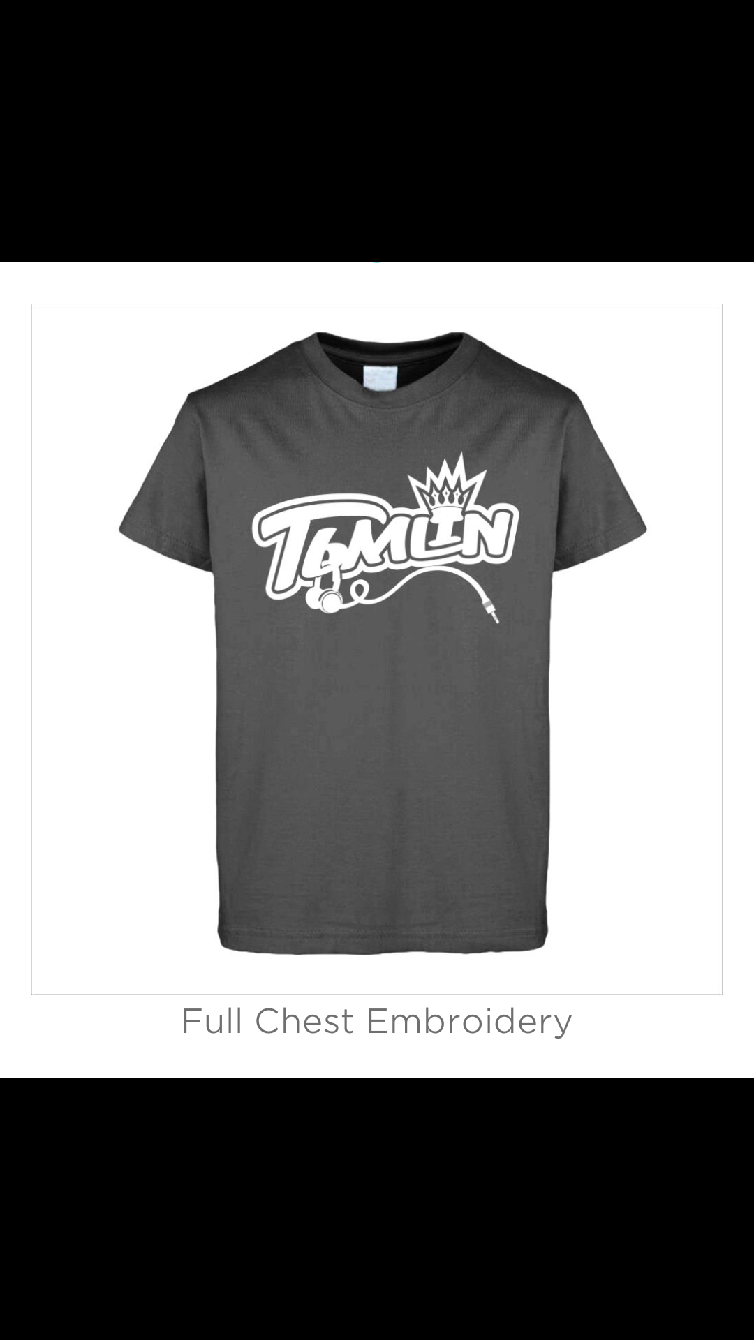 PREMIUM BLACK T-SHIRT (FULL CHEST)