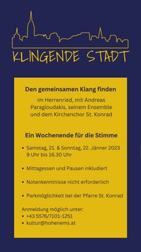 KLINGENDE STADT mit dem Kirchenchor St.Konrad und Andreas Paragioudakis