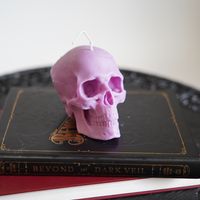 Small Human Skull Candle