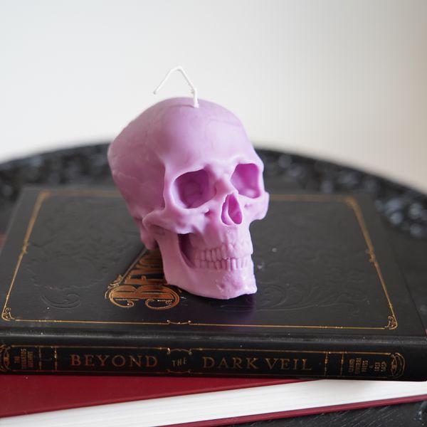 Small Human Skull Candle