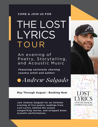 Andrew Salgado - The Lost Lyrics Tour (USA Only) Acoustic & Book Tour