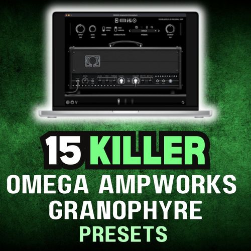 Omega Ampworks Granophyre preset pack by Karl Golden featuring 15 Neural DSP tones for clean, overdrive, and lead guitar sounds.
