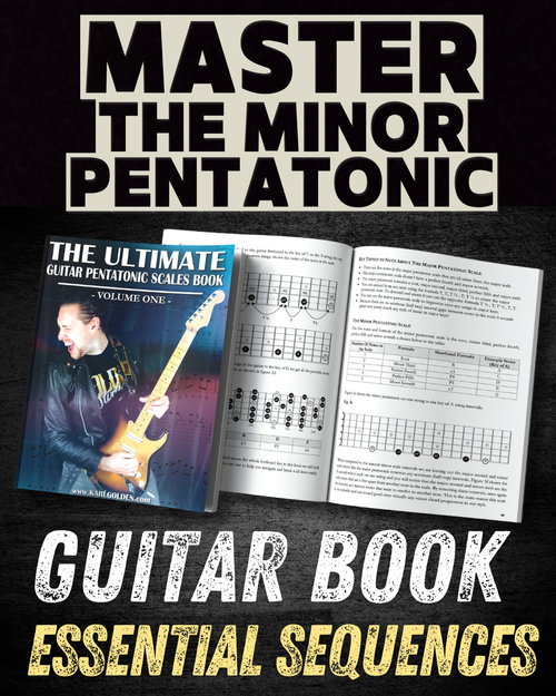 Beginner Guitarist Learning Minor Pentatonic Scale Shapes