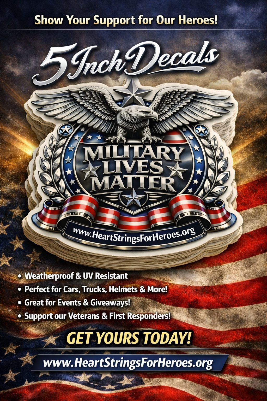 MILITARY LIVES MATTER DECALS - FREE SHIPPING!
