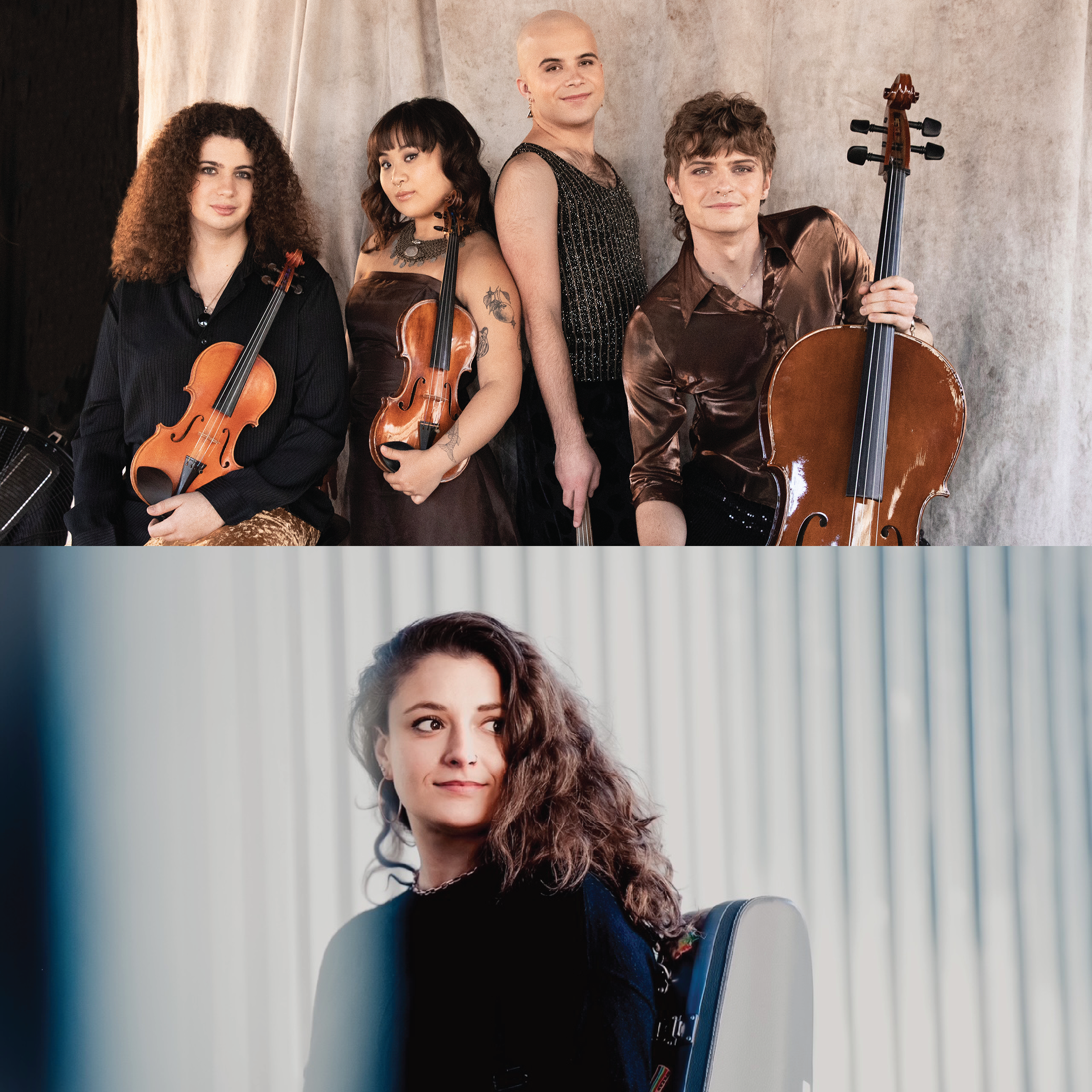 Poiesis Quartet (above); Milena Pajaro-van de Stadt (below)