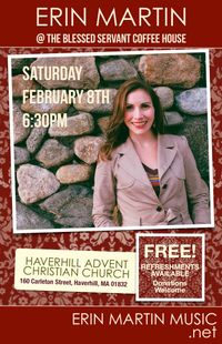 Erin Martin  @ Blessed Servant Coffeehouse