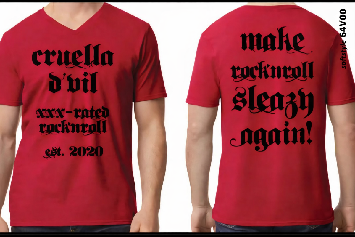 MAKE ROCKNROLL V-NECK T-SHIRT
