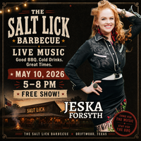 Jeska solo at Salt Lick BBQ