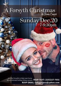 The Forsyth at their home Christmas concert