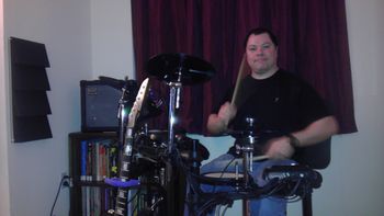 Working on drum parts for original music.
