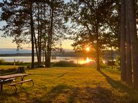 Playing at Knotty Pines on Clam Lake in Siren, WI