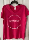 Womens deep pink drum ring tee.  50/50 Cotton/Poly