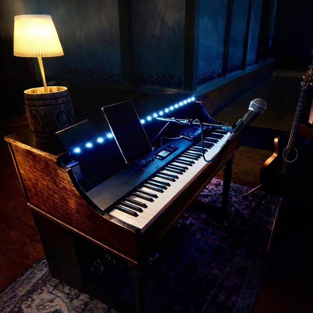 Casey Kavanagh custom piano cabinet live music setup