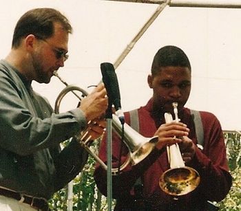 JAZZ ON THE HILL FESTIVAL Dmitri Matheny, Clifford Brown III, San Mateo, California

