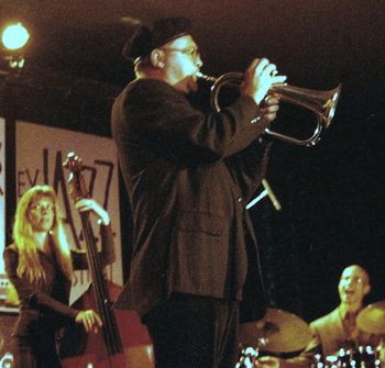 MONTEREY JAZZ FESTIVAL [L-R]: Ruth Davies, Dmitri Matheny, Jason Lewis.
