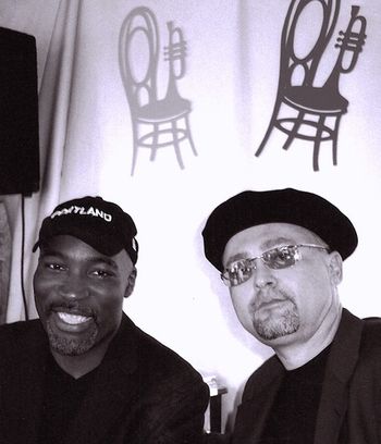 MONTEREY JAZZ FESTIVAL Stu Brinin snapped this picture of the duo after our show.
