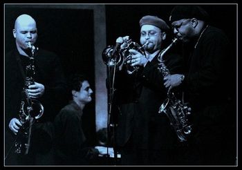 YOSHI'S [L-R]: Dave Ellis, Leonard Thompson, Dmitri Matheny, Charles McNeal, playing "Shaw Nuff"
