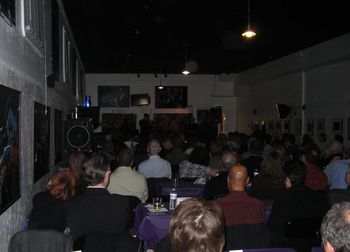 Dmitri Matheny Group @ 57th Street Gallery, Oakland 2/16/13 - Dmitri Matheny flugelhorn, Brad Buethe guitar, Ron Belcher bass, Deszon X Claiborne
