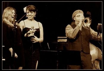 YOSHI'S Our annual "Diva Night" was a hit: [L-R] Claudia Villela, Kim Nalley, Dmitri Matheny.
