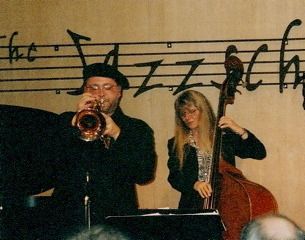 With Ruth Davies at the Jazzschool, Berkeley, California.
