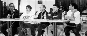 Terence Blanchard, Holly Hofmann, Herb Wong, Dmitri Matheny and Stanley Jordan hold a panel discussion at the Telluride Jazz Celebration, Colorado
