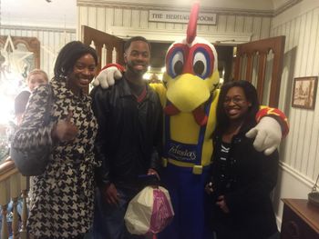 Posted on 7/15/21: Here's a throwback picture of my sister's and I with the mascot from Zehnder's.
