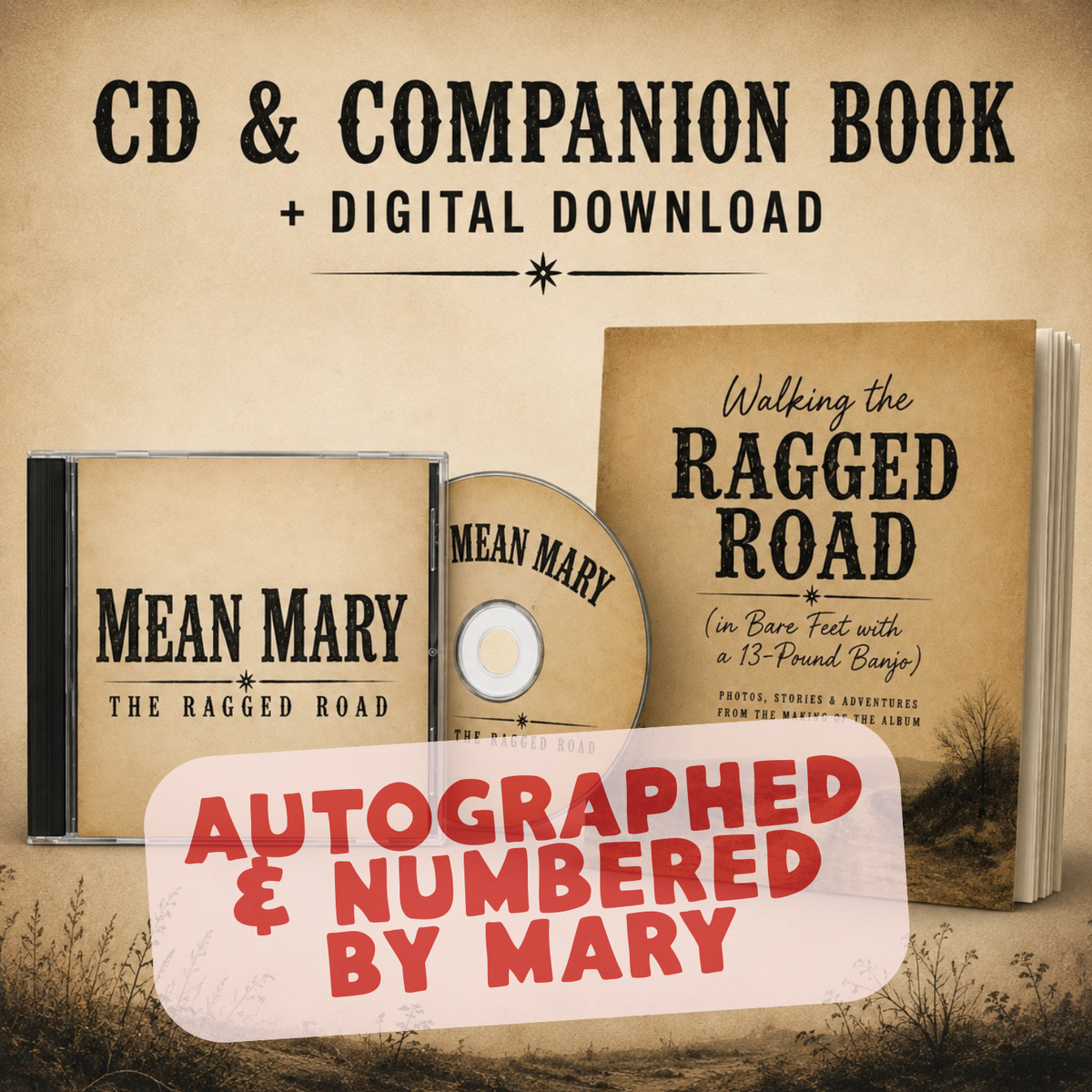 The Ragged Road —  CD & Companion Book Bundle (Roadie Edition - Autographed)