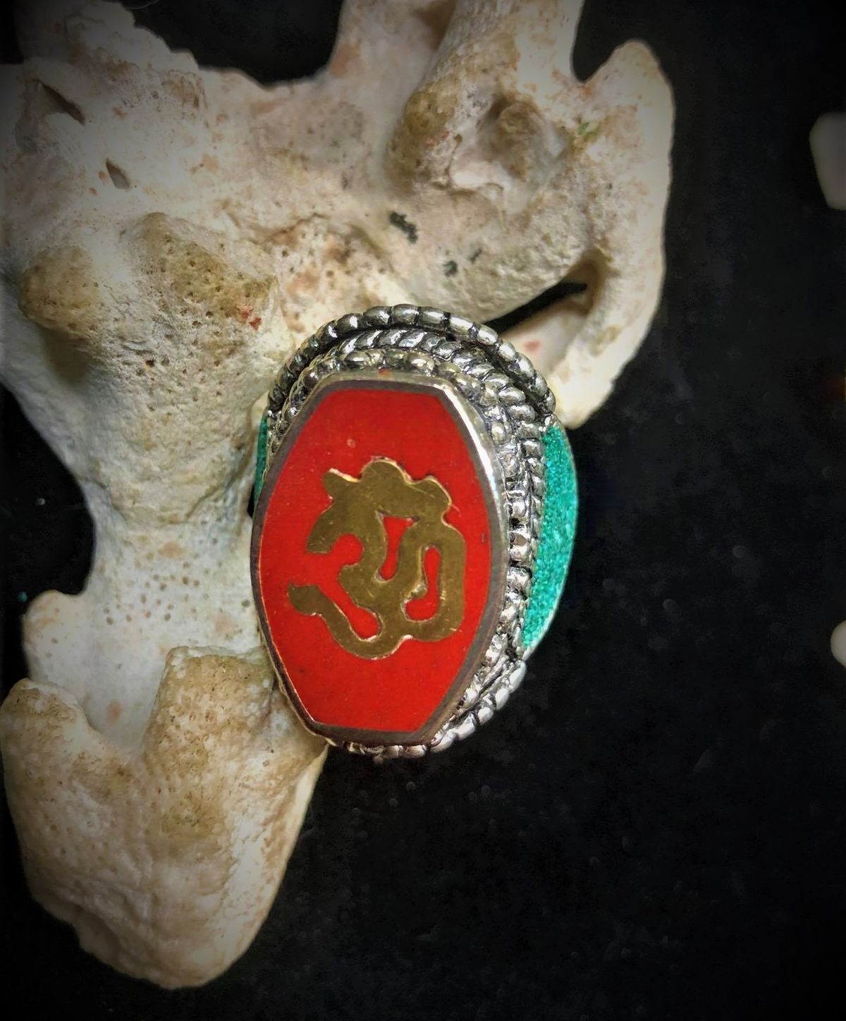 Coral Ohm Ring