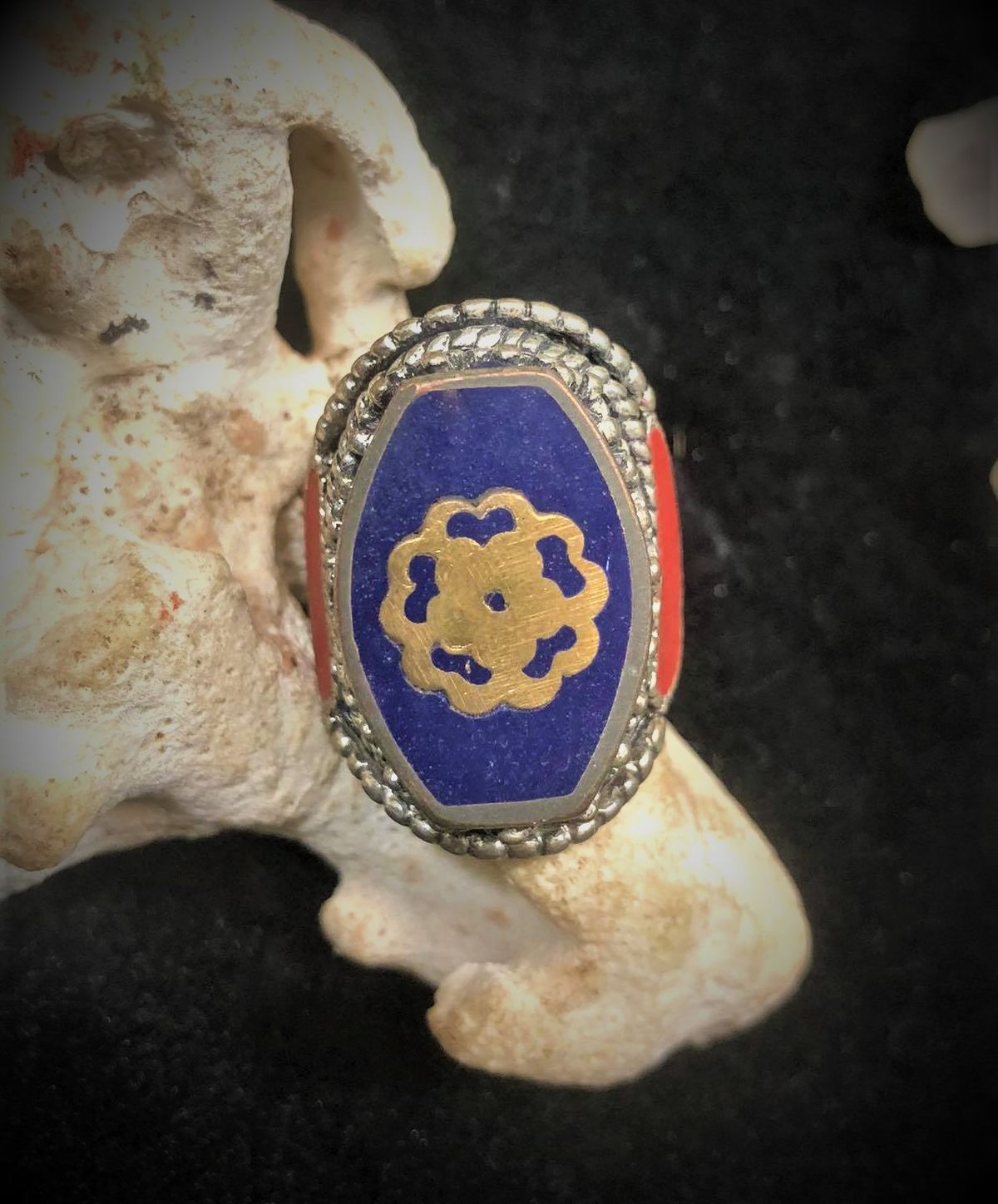 Lapis Flower Ring