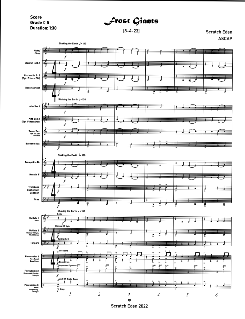 Extra Conductor's Score - Frost Giants