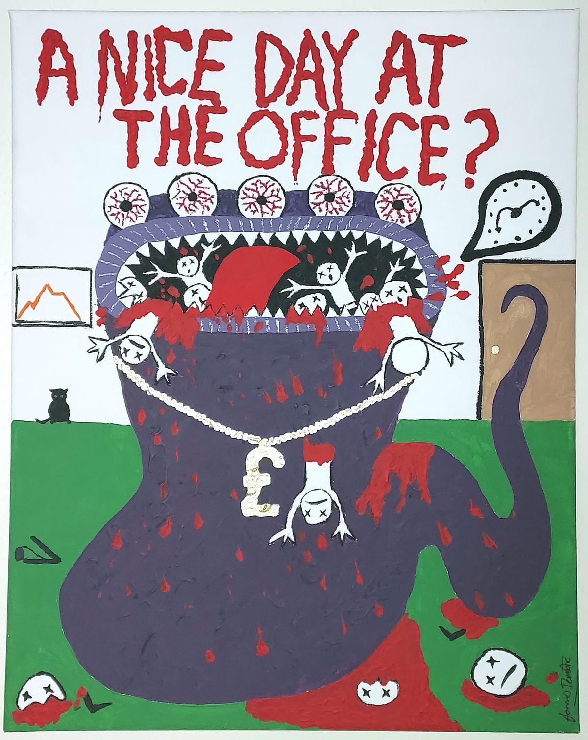 [SOLD] A NICE DAY AT THE OFFICE? #2 (ACRYLIC ON CANVAS)