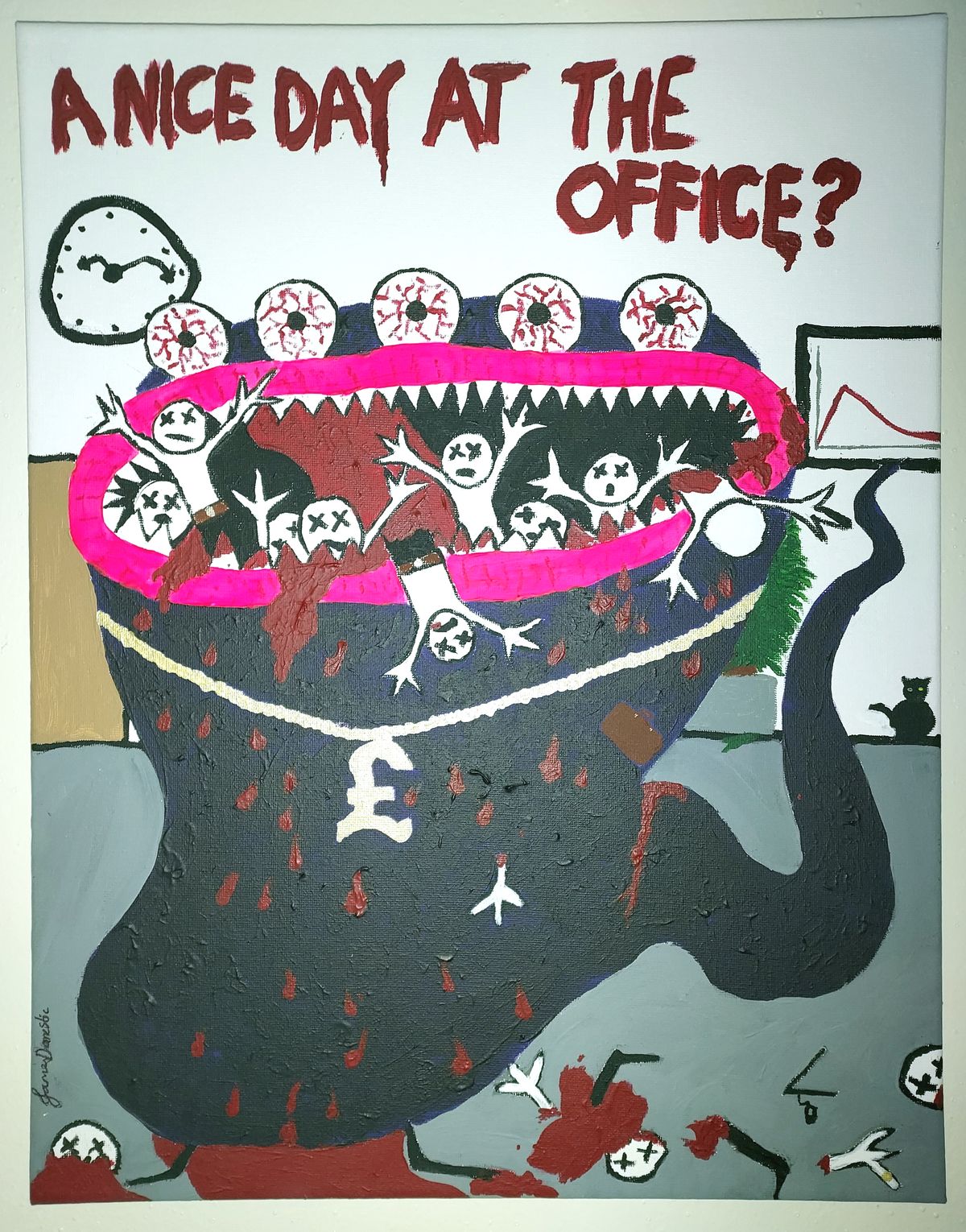 [SOLD] A NICE DAY AT THE OFFICE? #1 (ACRYLIC ON CANVAS)