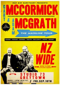 Adam McGrath and Gary McCormick Mainline tour Greytown