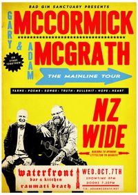 Adam McGrath Gary McCormick Mainline Tour Raumati Beach