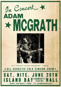 Adam McGrath at The Island Bay Community Centre Hall