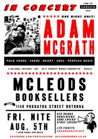 Adam McGrath at McLeods Booksellers Rotorua