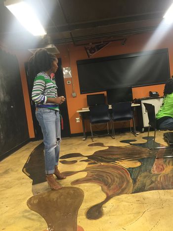 Sheri Hauck conducting a singer's workshop with some aspiring young singers of the CME camp.
