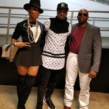Sheri Hauck w/the legendary Teddy Riley and Sheri's 'Right-Hand Man' music producer Tony Hinton
